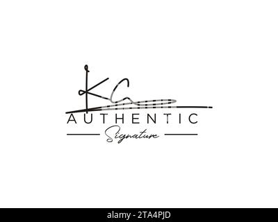 KC Signature Logo Template Vector. Stock Vector