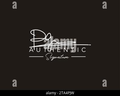 PG Signature Logo Template Vector. Stock Vector