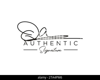 QA Signature Logo Template Vector Stock Vector Image & Art - Alamy