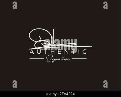 OL Signature Logo Template Vector. Stock Vector