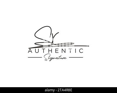 SR Signature Logo Template Vector. Stock Vector