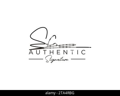 SC Signature Logo Template Vector. Stock Vector