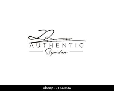 ZZ Signature Logo Template Vector. Stock Vector