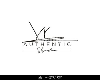 VR Signature Logo Template Vector. Stock Vector
