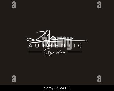 ZG Signature Logo Template Vector. Stock Vector