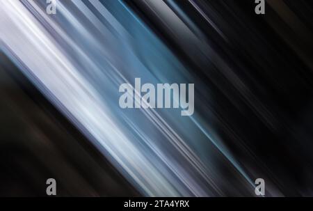 Slanted dynamic metallic livid blurry light blue silver stripes background banner Stock Photo