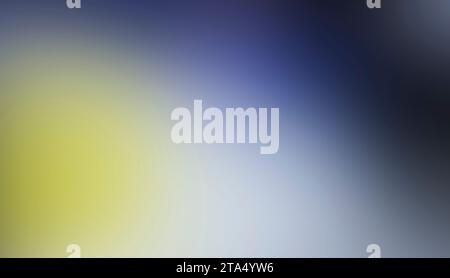 Gradient blurry blue yellow gray matte background frosted glass effect backdrop banner Stock Photo