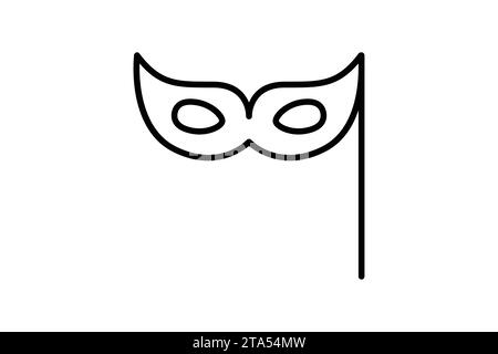 eye mask icon. icon related to party. line icon style. simple vector design editable Stock Vector