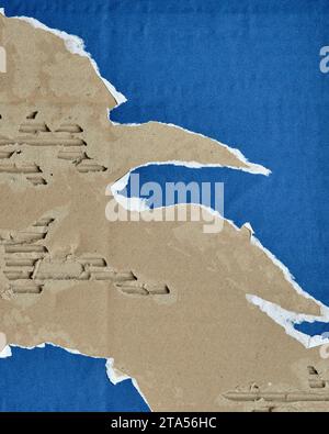 Torn Paper Collage Style, Ripped Paper Effect, Texture Abstract Background, Copy Space for Text. Stock Photo