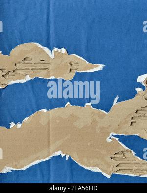 Torn Paper Collage Style, Ripped Paper Effect, Texture Abstract Background, Copy Space for Text. Stock Photo