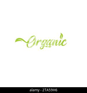Organic Lettering Logo Symbol. Organic Icon Stock Vector