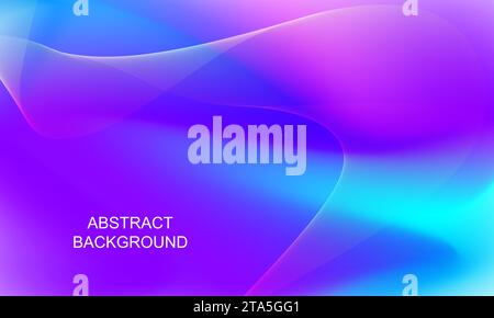 Abstract background purple and blue color tone with dynamic waves. Vector illustration Stock Vector