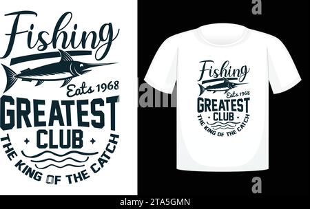 River fishing catch t-shirt print template with northern pike jumping out  from water and catching bite on hook, sheatfish or catfish engraved vector.  22650442 Vector Art at Vecteezy