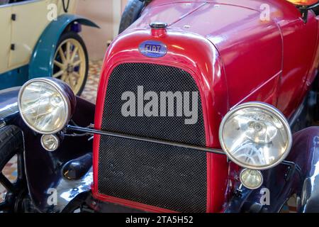 Bordeaux , France - 11 20 2023 : fiat logo brand and text sign italian car automobile grille radiator ancestor grill of old ancient vehicle in italy Stock Photo
