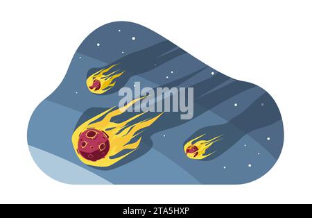 space outer meteorite on fire icon Stock Vector Image & Art - Alamy