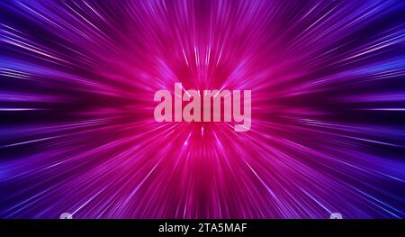 Abstract high speed tunnel effect. Futuristic dynamic highway technology. Stock Photo