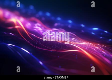 Digital color lines abstract. Digital high-speed connection, communication and optical fiber, concept. Internet Stock Photo