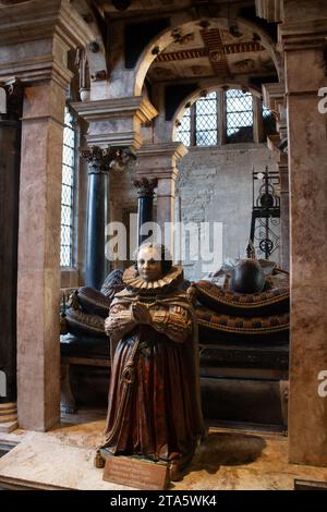 The Tanfield monument, St. John the Baptist Church, Burford, Oxfordshire, UK Stock Photo