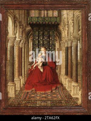 Small Triptych (central panel) c. 1437 by Jan Van Eyck Stock Photo