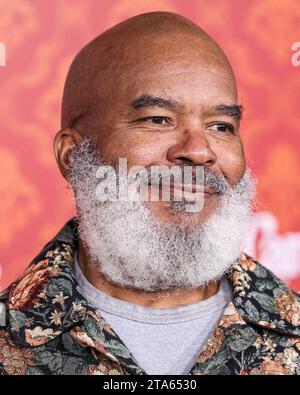 WESTWOOD, LOS ANGELES, CALIFORNIA, USA - NOVEMBER 28: American actor and comedian David Alan Grier arrives at the World Premiere Of Amazon Prime Video's 'Candy Cane Lane' held at the Regency Village Theatre on November 28, 2023 in Westwood, Los Angeles, California, United States. (Photo by Xavier Collin/Image Press Agency) Stock Photo