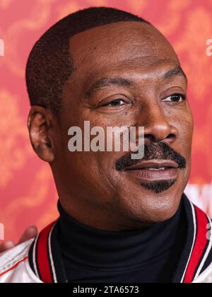 WESTWOOD, LOS ANGELES, CALIFORNIA, USA - NOVEMBER 28: American actor and comedian Eddie Murphy arrives at the World Premiere Of Amazon Prime Video's 'Candy Cane Lane' held at the Regency Village Theatre on November 28, 2023 in Westwood, Los Angeles, California, United States. (Photo by Xavier Collin/Image Press Agency) Stock Photo