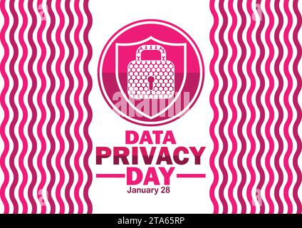 Data Privacy Day Vector illustration. January 28. Suitable for greeting card, poster and banner. Stock Vector