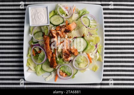 Salad with grilled salmon Stock Photo