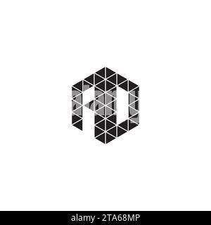 AD initial logo letters in high quality professional design that will print well across any print media Stock Vector