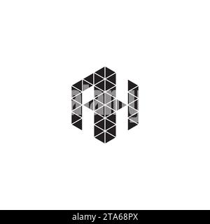 AH initial logo letters in high quality professional design that will print well across any print media Stock Vector
