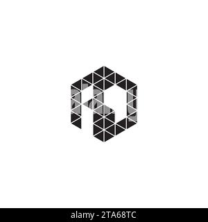 AJ initial logo letters in high quality professional design that will print well across any print media Stock Vector