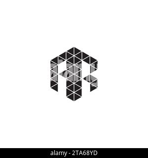 AR initial logo letters in high quality professional design that will print well across any print media Stock Vector