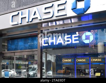 New York, USA - May 26, 2018: Chase Bank in New York, NY. Stock Photo