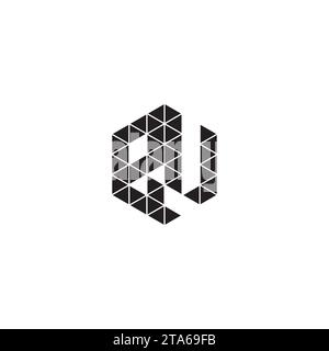BU initial logo letters in high quality professional design that will print well across any print media Stock Vector