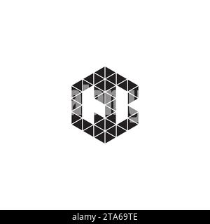 CC initial logo letters in high quality professional design that will print well across any print media Stock Vector