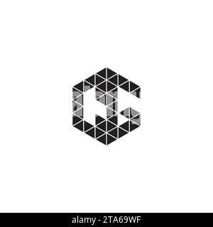 CG initial logo letters in high quality professional design that will print well across any print media Stock Vector