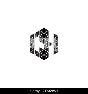 CH initial logo letters in high quality professional design that will print well across any print media Stock Vector
