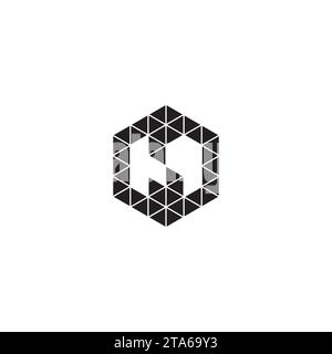 CJ initial logo letters in high quality professional design that will print well across any print media Stock Vector