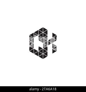 CK initial logo letters in high quality professional design that will print well across any print media Stock Vector