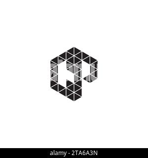 CP initial logo letters in high quality professional design that will print well across any print media Stock Vector