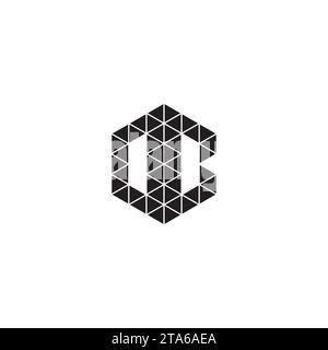 DC initial logo letters in high quality professional design that will print well across any print media Stock Vector