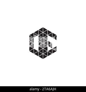 DE initial logo letters in high quality professional design that will print well across any print media Stock Vector