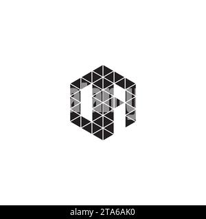 DA initial logo letters in high quality professional design that will print well across any print media Stock Vector