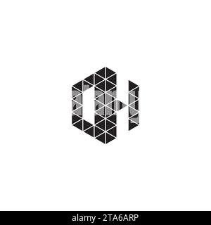 DH initial logo letters in high quality professional design that will print well across any print media Stock Vector