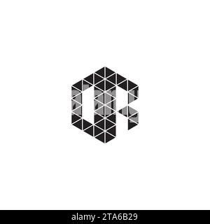 DR initial logo letters in high quality professional design that will print well across any print media Stock Vector