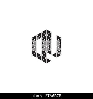 DU initial logo letters in high quality professional design that will print well across any print media Stock Vector