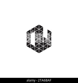 DW initial logo letters in high quality professional design that will print well across any print media Stock Vector