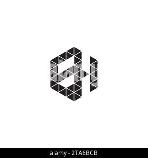 EH initial logo letters in high quality professional design that will print well across any print media Stock Vector