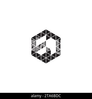 EJ initial logo letters in high quality professional design that will print well across any print media Stock Vector