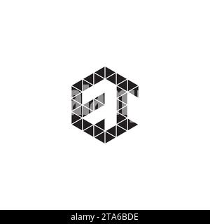 EI initial logo letters in high quality professional design that will print well across any print media Stock Vector