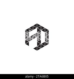 FD initial logo letters in high quality professional design that will print well across any print media Stock Vector